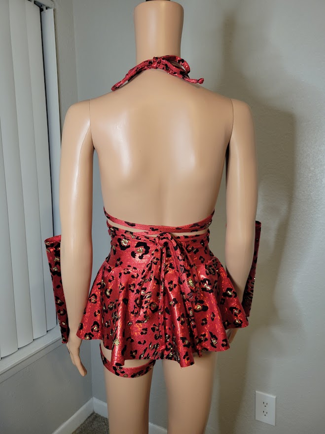 High Waisted Mini Skater Skirt