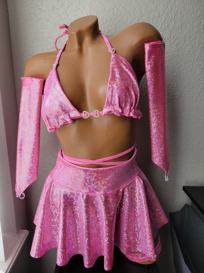 The Leo Set - Triangle Top & Mini Skater Skirt