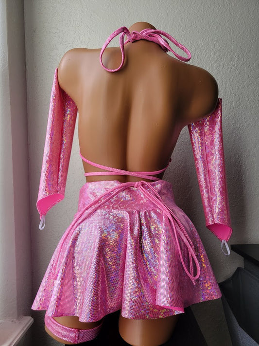 The Leo Set - Triangle Top & Mini Skater Skirt