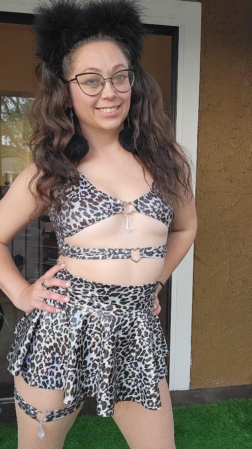 The Yara Set - Jewel Top & Mini Skater Skirt
