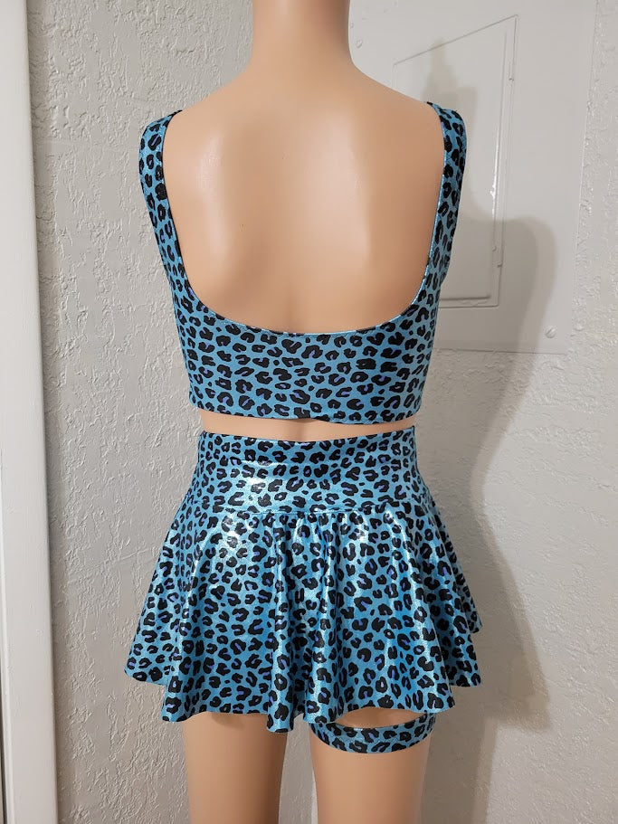 The Yara Set - Jewel Top & Mini Skater Skirt