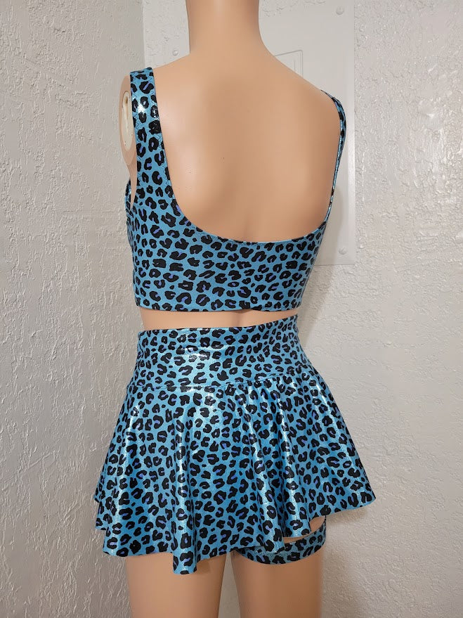 High Waisted Mini Skater Skirt