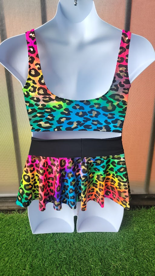 The Yara Set - Jewel Top & Mini Skater Skirt