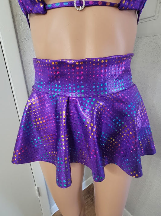 High Waisted Mini Skater Skirt