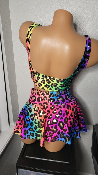 The Yara Set - Jewel Top & Mini Skater Skirt