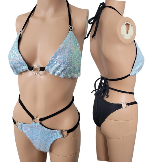 Sequin Cheeky Bikini Set