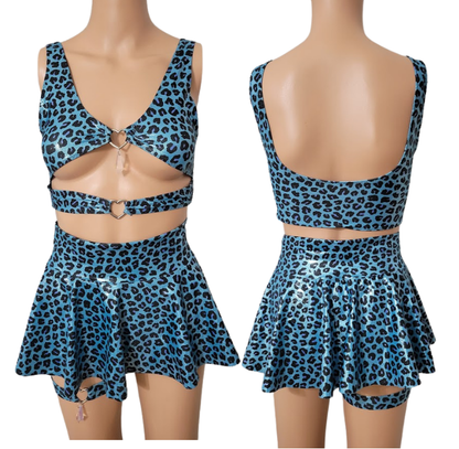The Yara Set - Jewel Top & Mini Skater Skirt