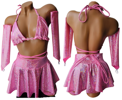 The Leo Set - Triangle Top & Mini Skater Skirt