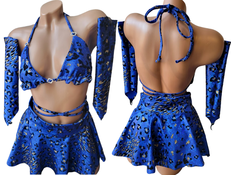 The Leo Set - Triangle Top & Mini Skater Skirt