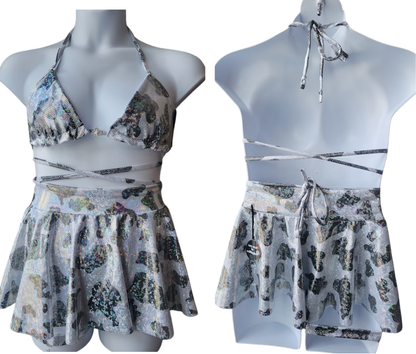 The Leo Set - Triangle Top & Mini Skater Skirt