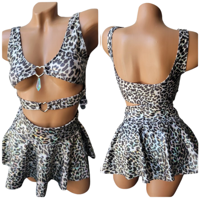 The Yara Set - Jewel Top & Mini Skater Skirt