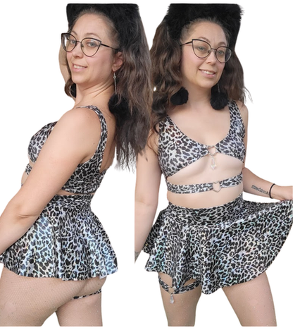 The Yara Set - Jewel Top & Mini Skater Skirt