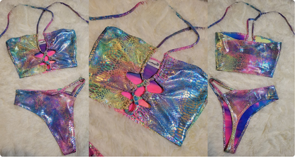 Erin Lace Up Crop + Thong