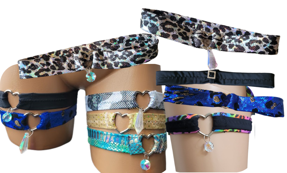 Elastic Garter w/ Heart Ring + Jewel