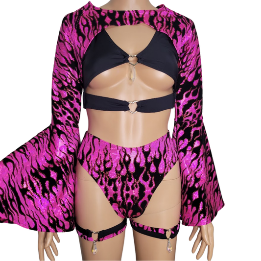 Magenta Flames Gemini Set